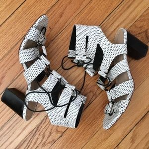 Loeffler Randall White Gladiator Sandals Size 6.5